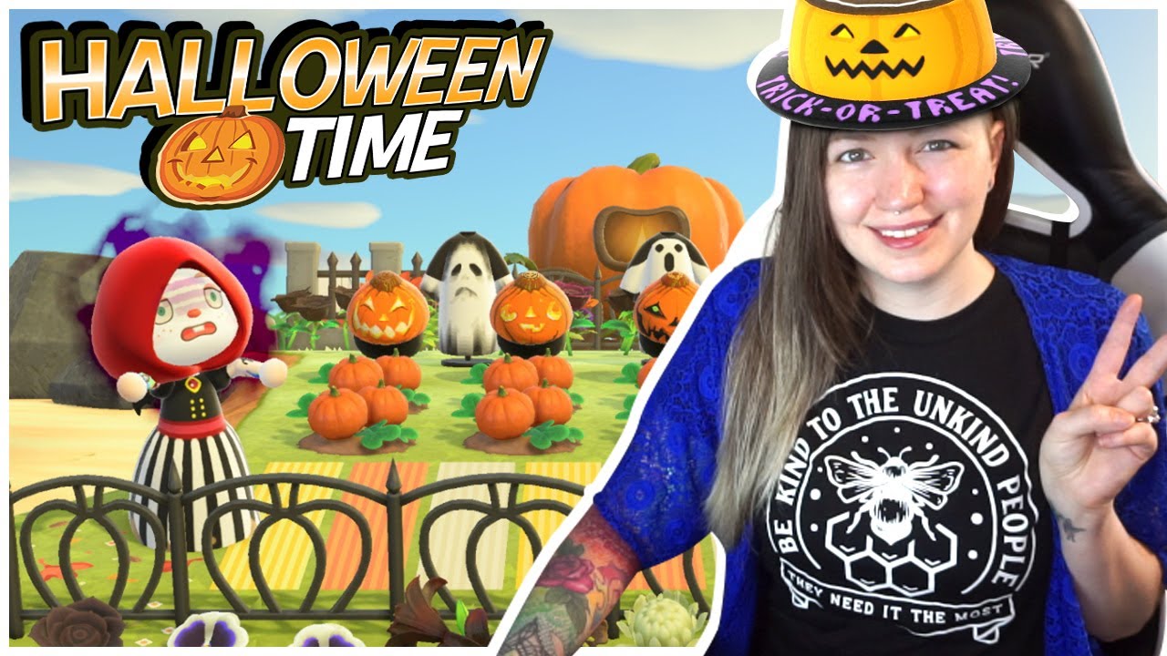 HALLOWEEN TIME! Pumpkins / DIY's / Reactions | Animal Crossing