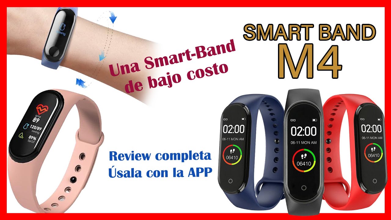 M4 Smart Band ⌚️||😎Review en español ||✅pulsera inteligente presión, ritmo cardíaco, oxímetro❗️💯