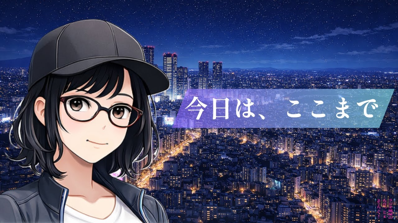 今日は、ここまで。｜疲れた夜に聴くラジオ　【ラジオ風味のらびっとそんぐ！（EP）】
