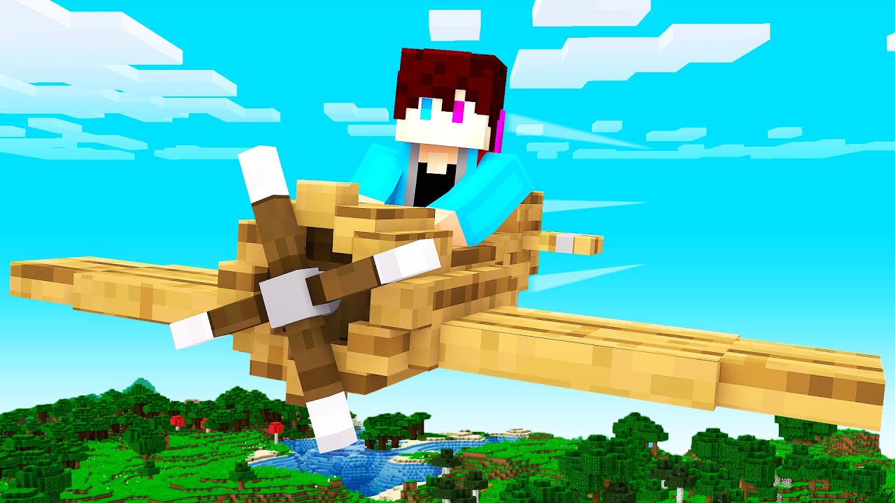BOUW Je EIGEN VLIEGTUIG CHALLENGE In MINECRAFT!