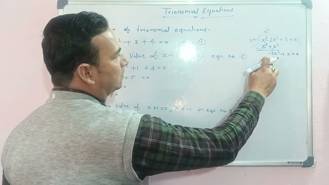 How to solve Trinomial equations basic mcqs?