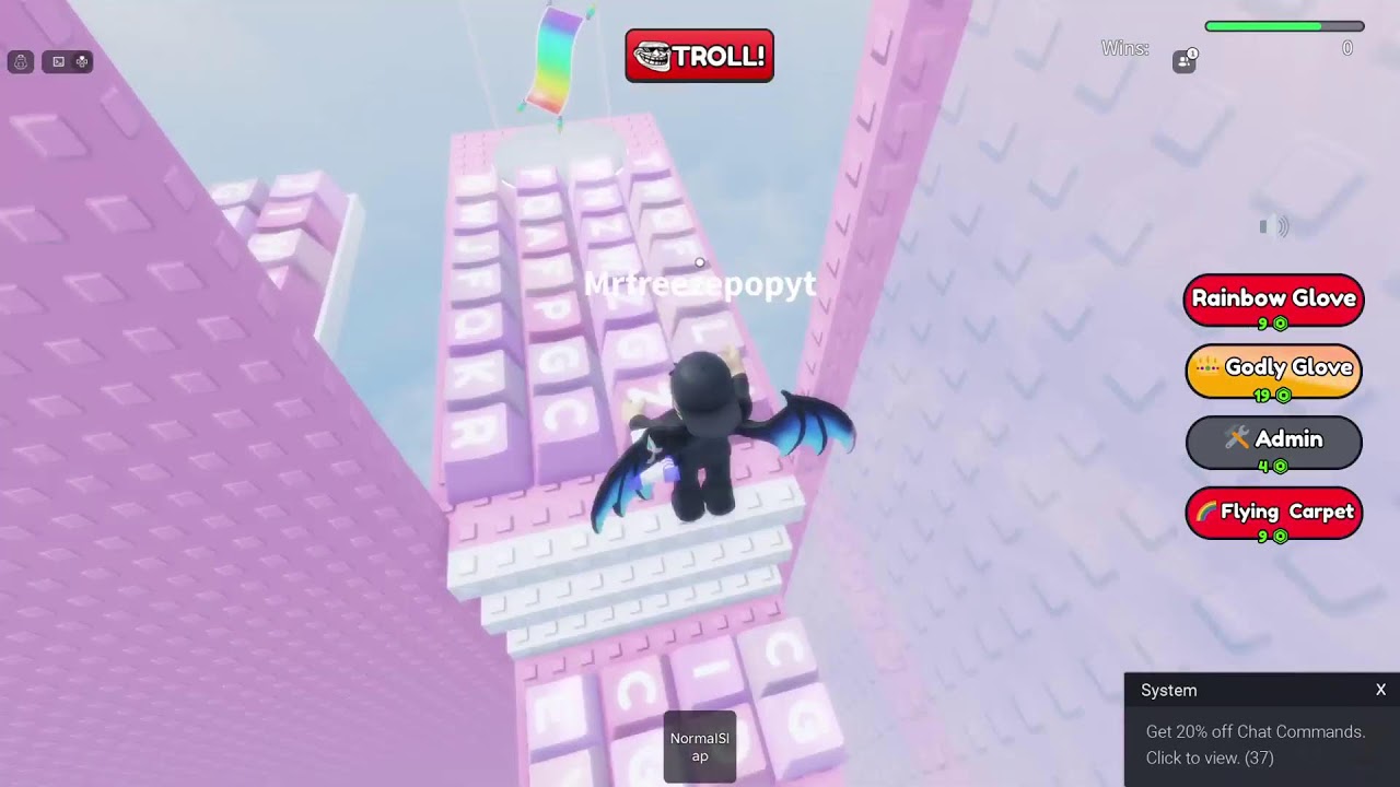 Roblox but my gf chooses the game