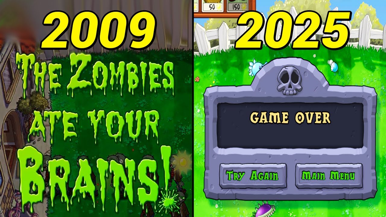 Evolution of Game Over in Plants Vs. Zombies (2009-2025)
