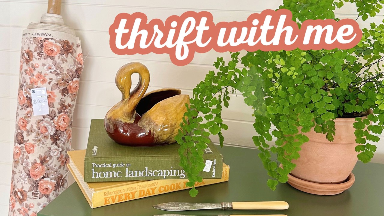THRIFT WITH ME (I hit the vintage fabric jackpot!!)