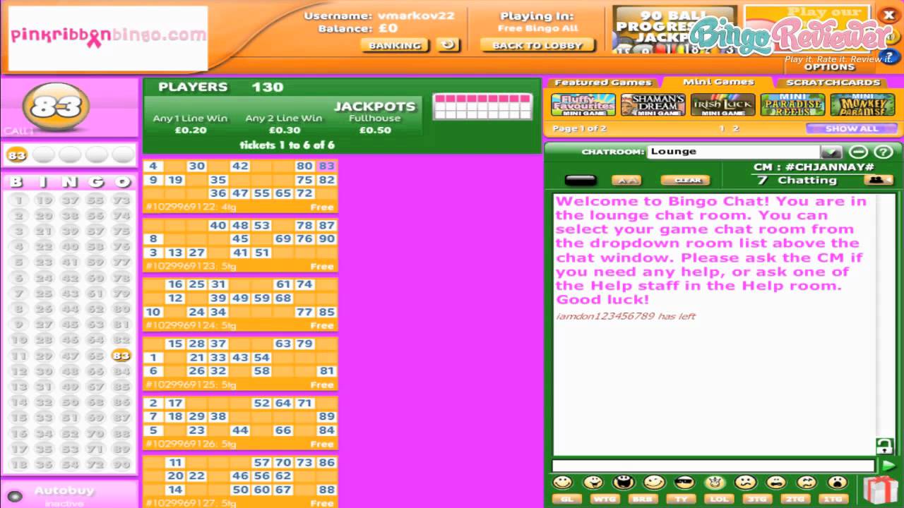 Pink Ribbon Bingo - Video Review by BingoReviewer