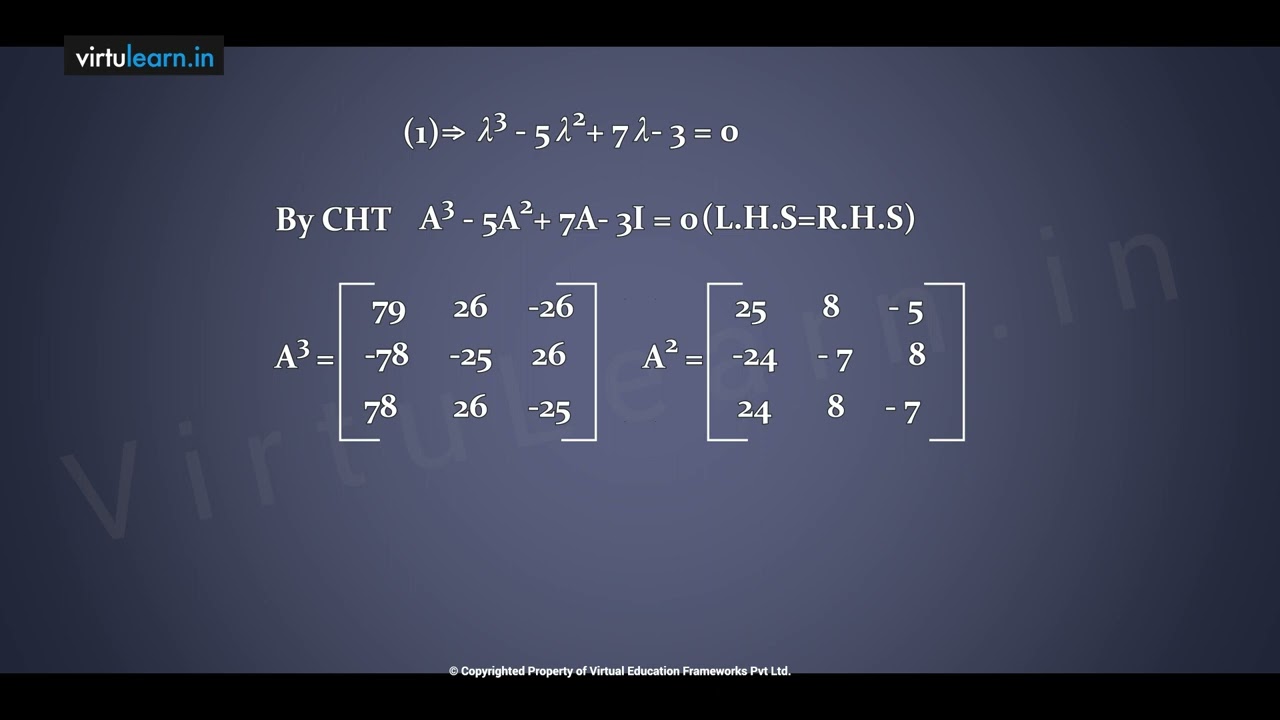 R16M60 Cayley Hamilton Theorem Problem
