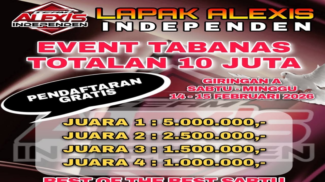 MINGGU TABANAS 10JT LAPAK ALEXIS JKT