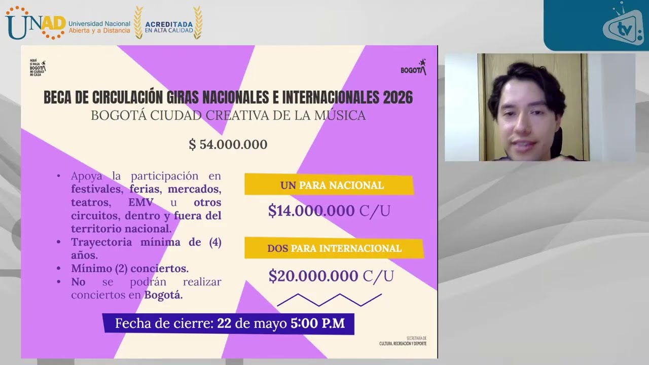 Charla informativa, programa distrital de estímulos - IDARTES 2026