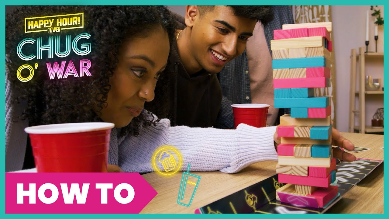 How to Play Happy Hour Tower Chug O&rsquo; War | Party Games