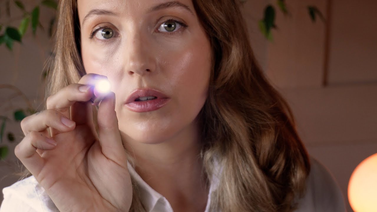 ASMR realistic (concerned attention) eye test and vision exam for a new driving license