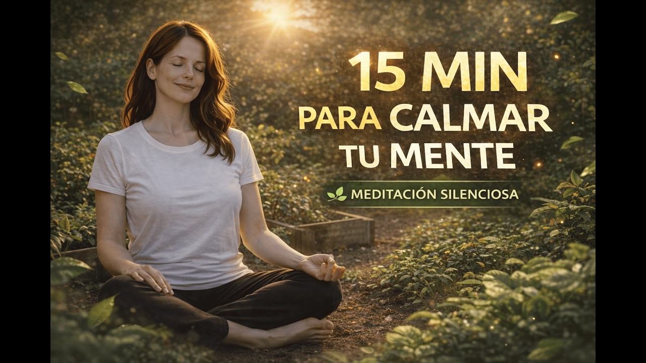 15 MIN de MEDITACIÓN SILENCIOSA 🌿 SIN VOZ | Calma Rápida + Mente Clara | Verde Óptimo 
