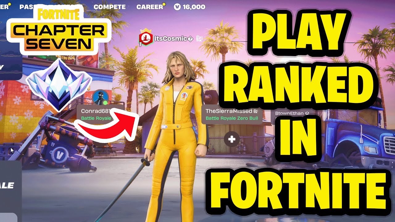 Как играть в рейтинговом режиме в Fortnite &mdash; Глава 7