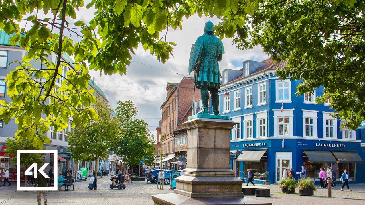 🇩🇰 Randers, Denmark - Beautiful Medieval Town - 4K Walking Tour, Sep 2024