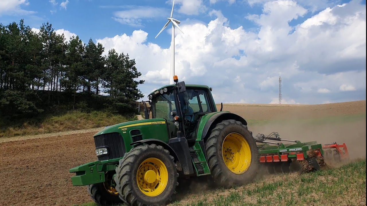 AgroKlon - 4m - 3800kg & John Deere 7430 Premium / Brona Talerzowa / Talerzowanie 2024 / THE Warmia