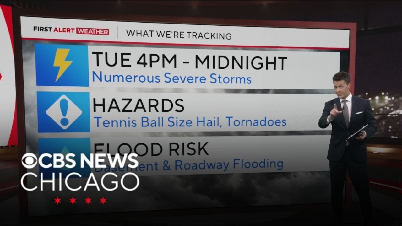 Risk of severe storms for Chicago area on Tuesday