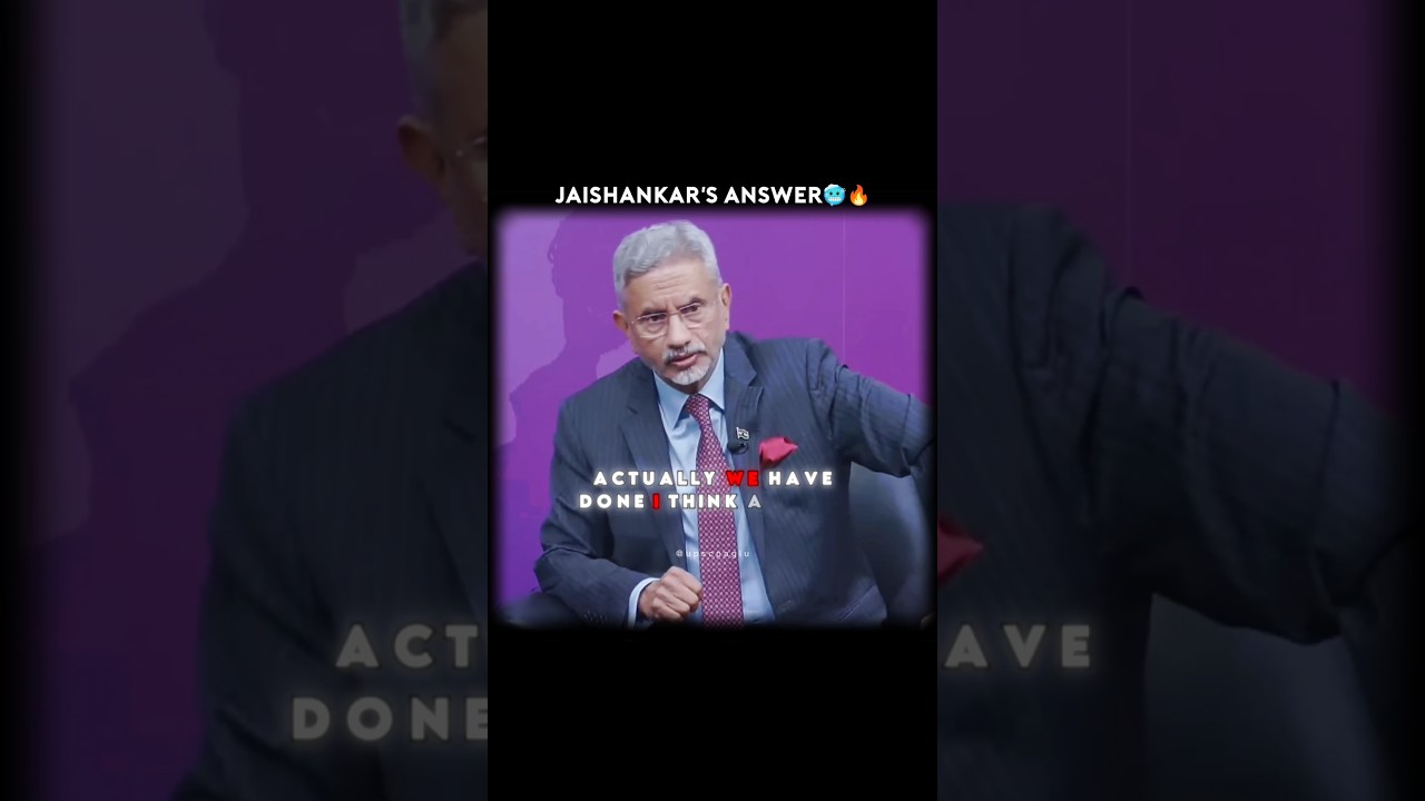 Dr. S Jaishankar’s sharp reply on Kashmir 🗿🔥
