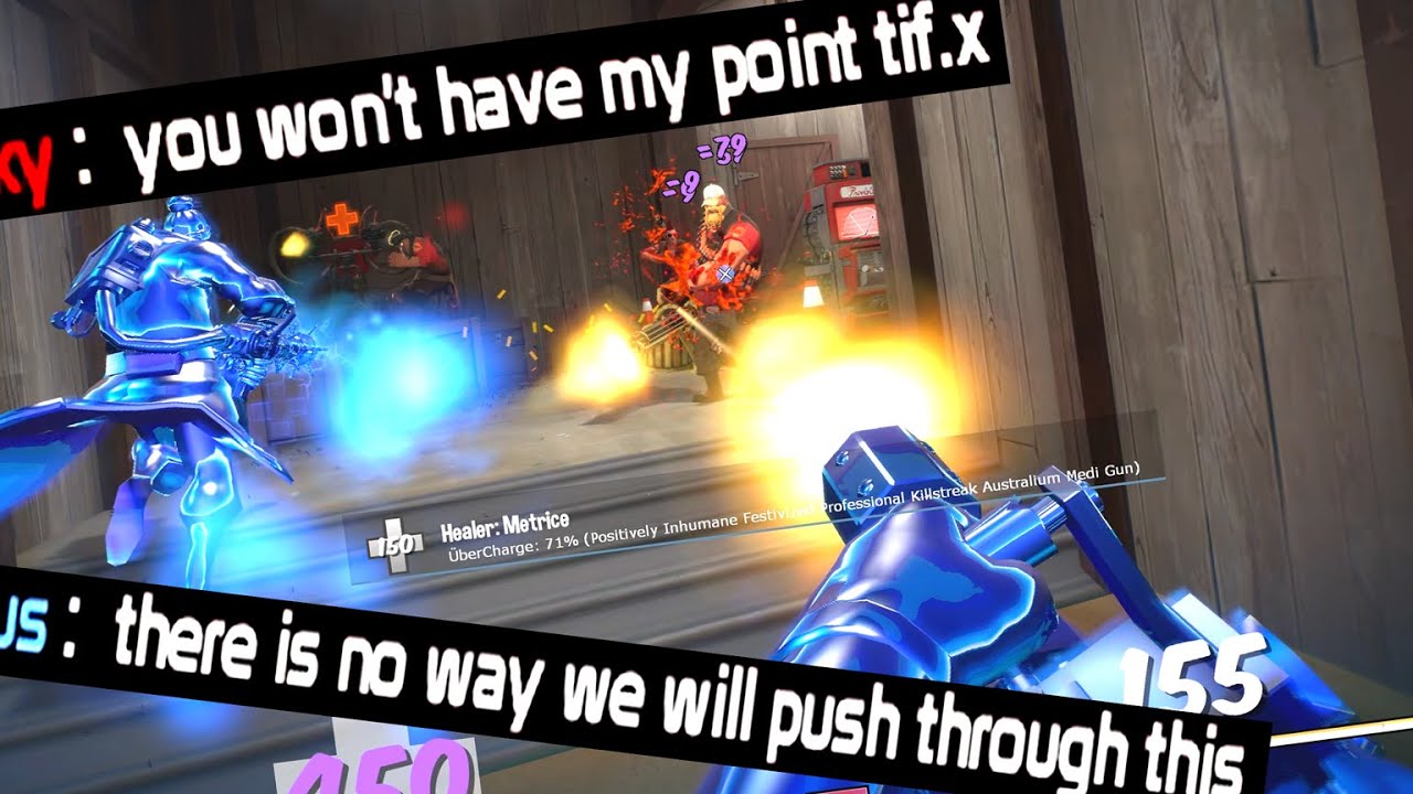 The Heavy VS The Stacked Team (Very Tough Game) - TF2 Gameplay