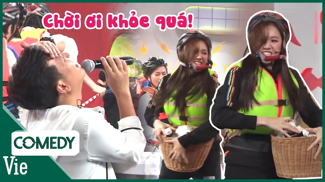 KHỎE DỮ TRỜI: Một mình Hari Won kéo lê 5 người hốt hết nguyên liệu trong chớp mắt | Bếp Vui Bùng Vị