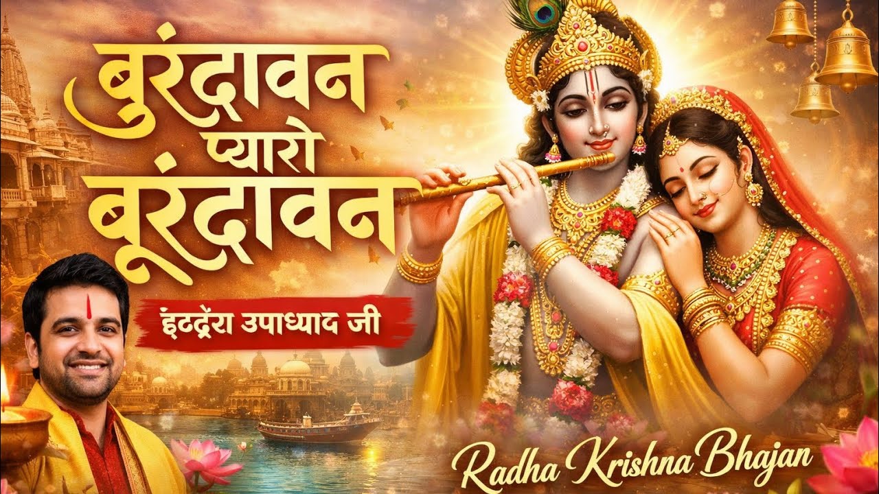 वृंदावन प्यारो वृन्दावन | Pyaro Vrindavan Bhajan | Radha Krishna Bhajan | Indresh Upadhyay Ji