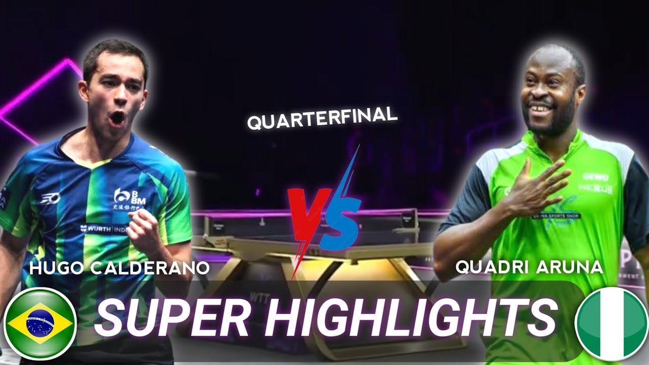 Amazing🔴Quadri Aruna vs Hugo Calderano Quarterfinal WTTSingapore