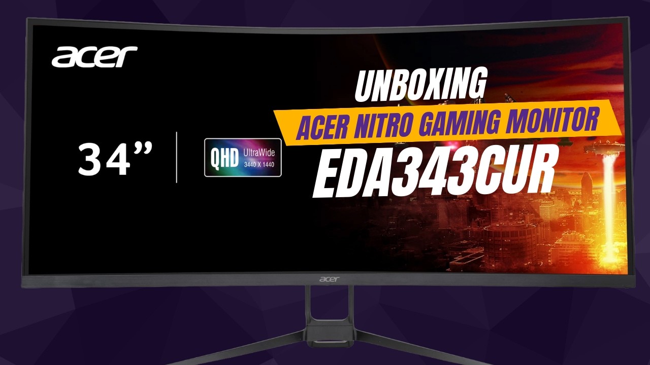 ACER Nitro EDA343CUR Curved Gaming Monitor Unboxing! Before GTA VI!