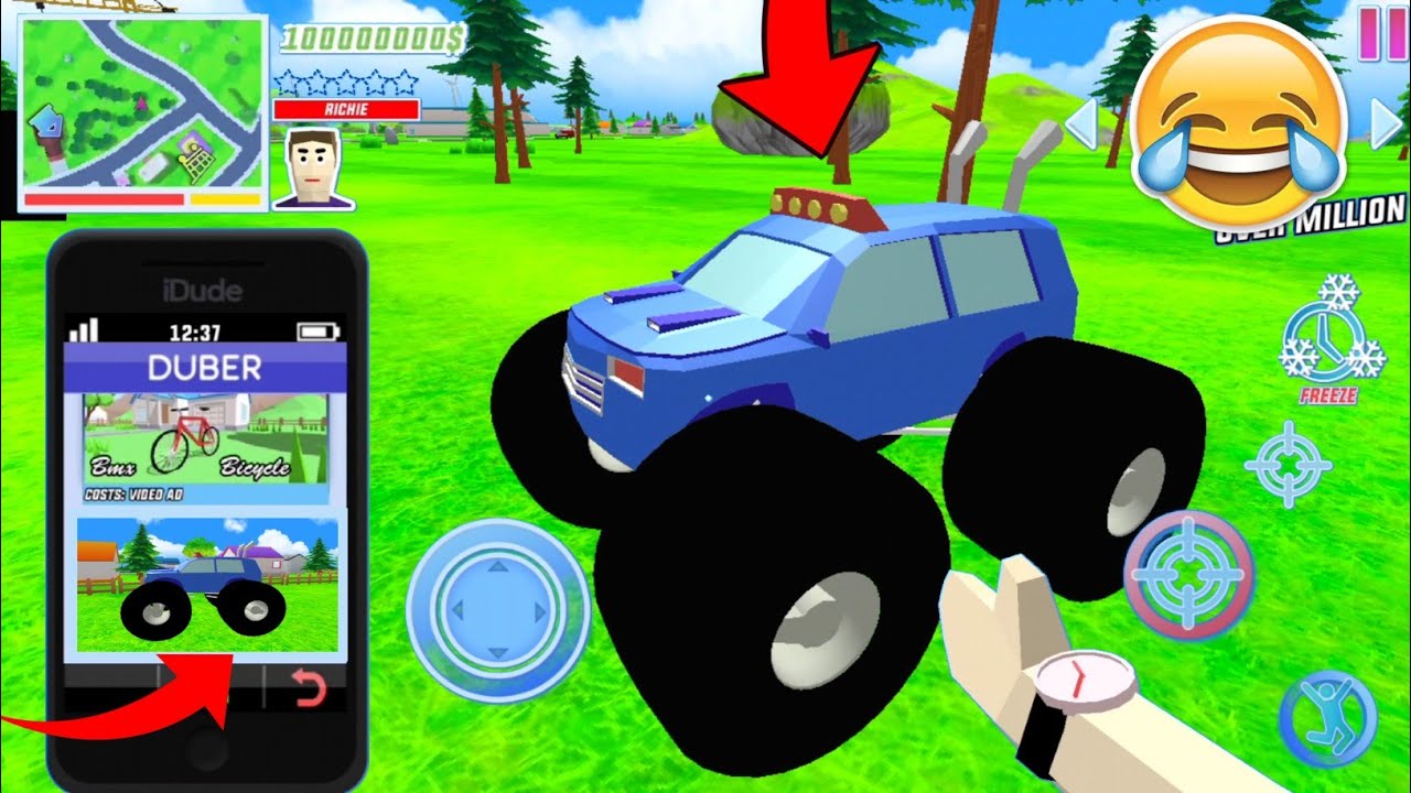 Jack Spawn A New Monster Truck In Dude Theft Wars | Niruz Gaming 