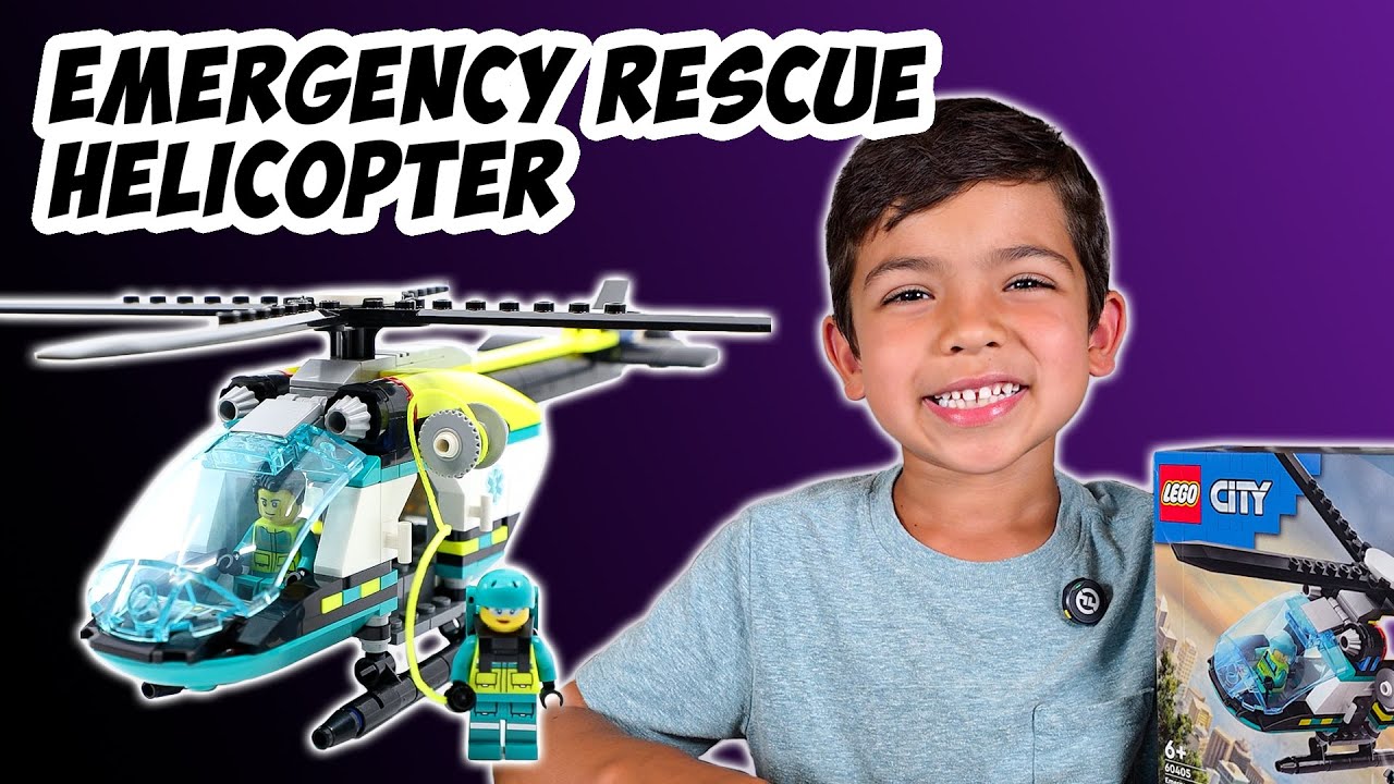Heli Skids vs Stubby Fingers: Speed Build on LEGO City Emergency Rescue Helicopter (LEGO City 60405)