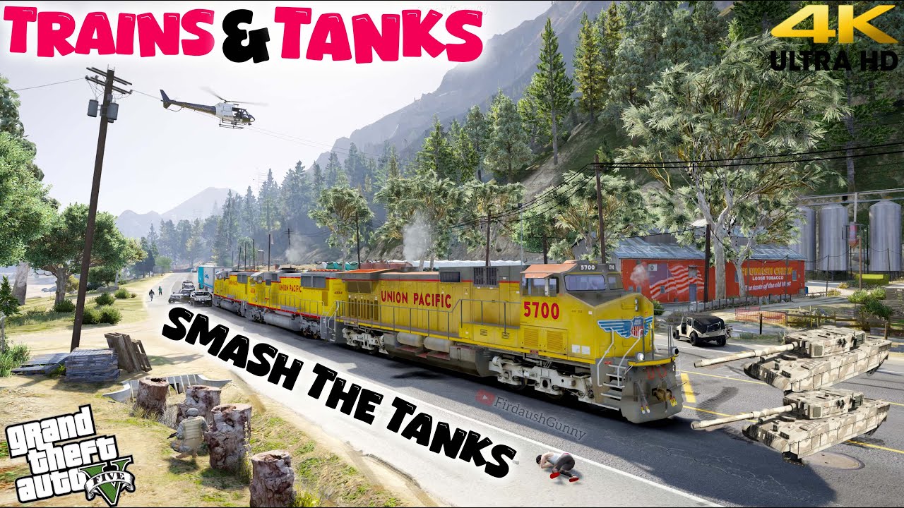 Ultimate GTA V Train Adventure! 🚂 Union Pacific, Army Chase & Disney Train Smash!