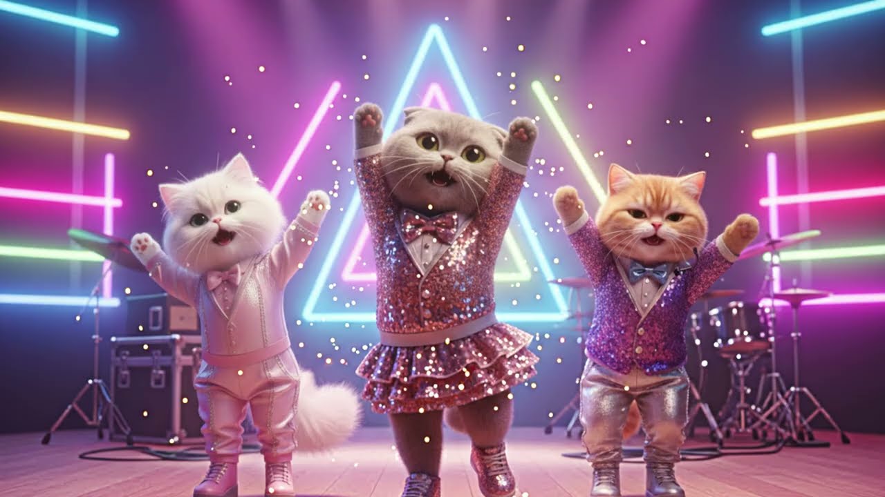 APT Cat Dance! 😂🔥 🎵 ROSÉ & Bruno Mars - APT #apt #kidsongs #cat #cover