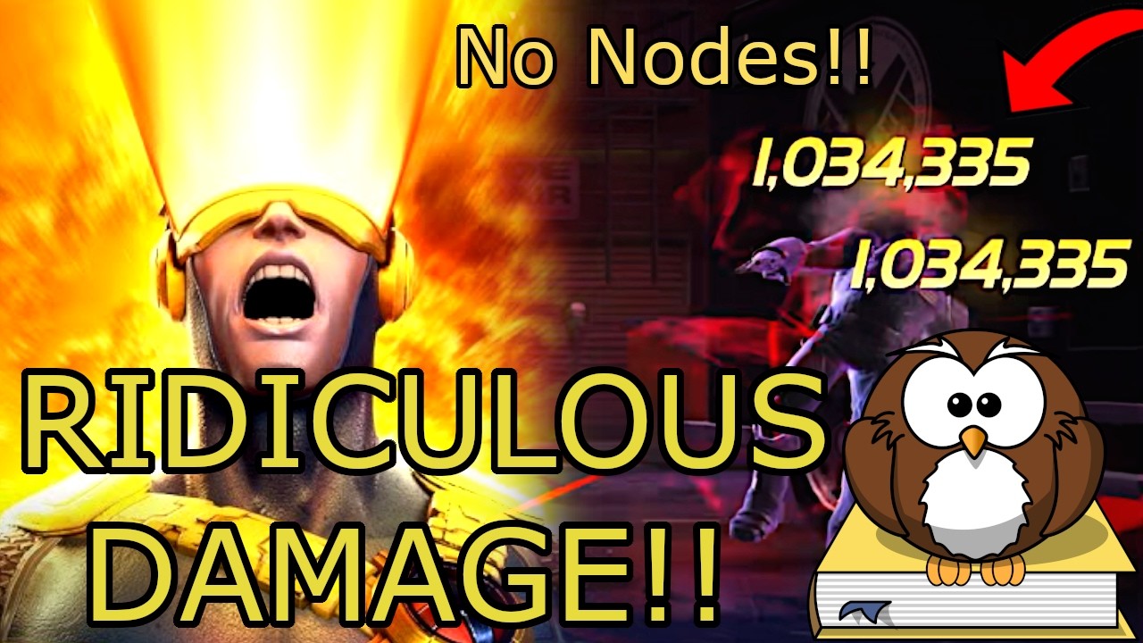 НЕРЕАЛЬНЫЕ ЦИФРЫ УРОНА!! &mdash; Синий Cyclops против 77 МИЛЛИОНОВ ЗДОРОВЬЯ!! &mdash; MCOC