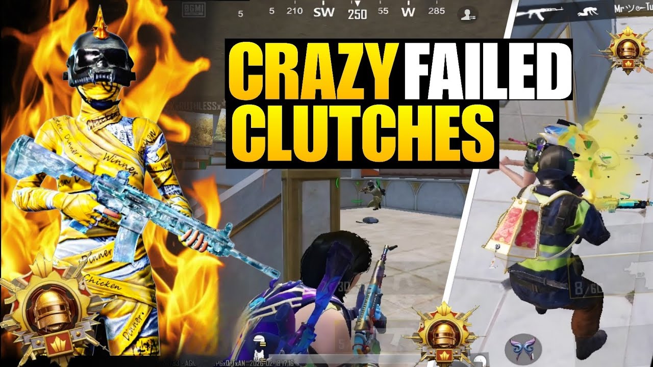 Crazy Desery PlayzZ Failed Clutches 🤕 Solo vs Squad in Conqueror Lobby || 1V4 Gameplay||  || BGMI ||