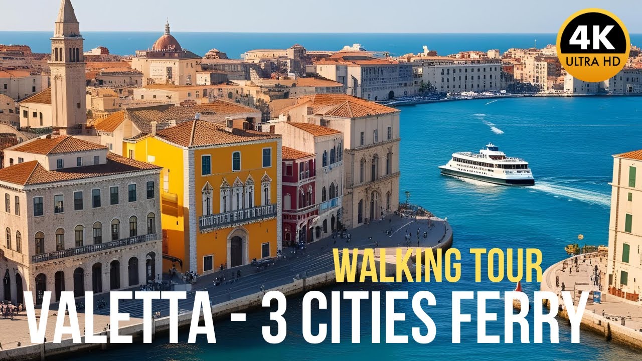 How to Take the Valletta to Three Cities Ferry 🚢 | Full Guide + Hidden Gems (4K UHD)