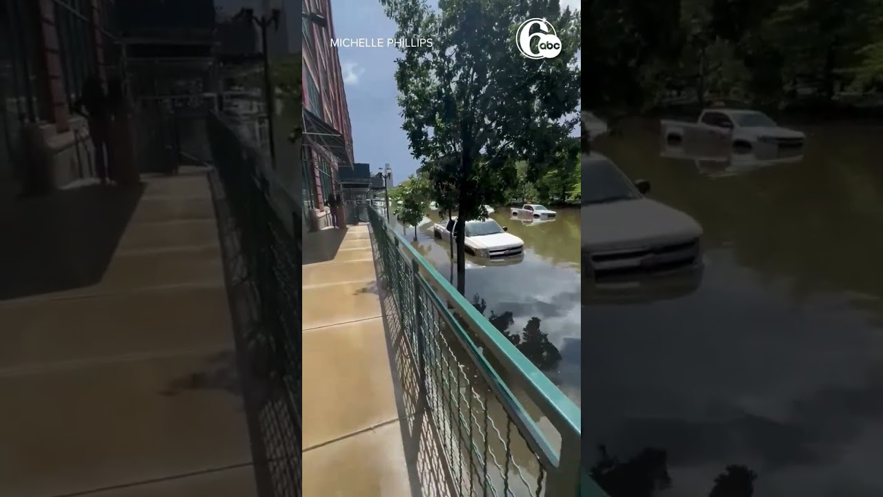 Floodwaters in Camden, New Jersey
