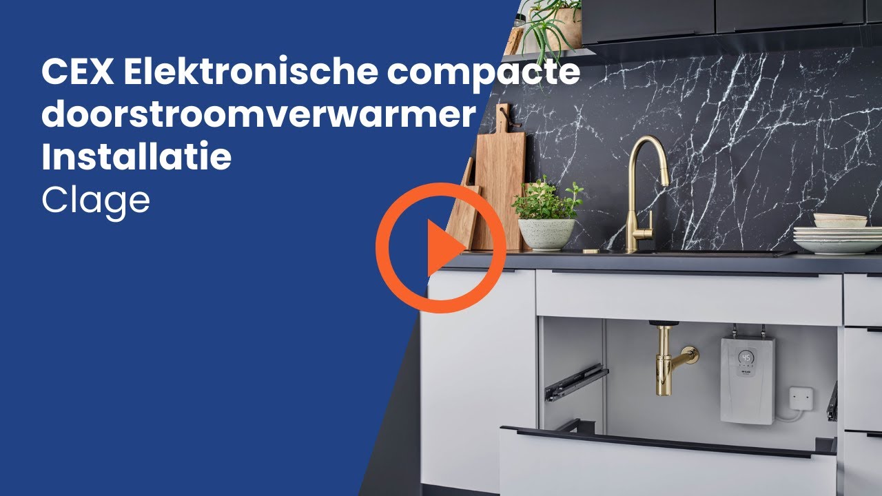 CEX | Elektronische compacte doorstroomverwarmer | Installatie