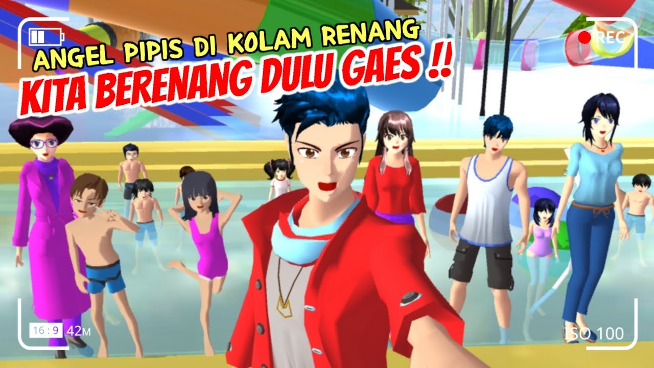 KITA RENANG DULU GAESSS !! | VLOG KING HAPPY FAMILY PART 50 - drama sakura school simulator