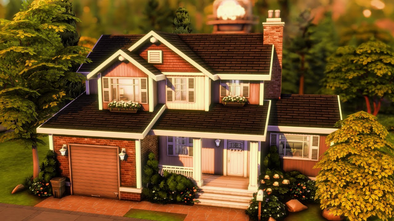 Уютный семейный дом 🏡 The Sims 4 Быстрая постройка | Без CC