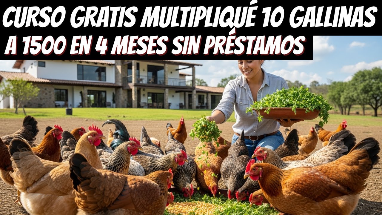 CURSO GRATIS MULTIPLIQUÉ 10 Gallinas ponedoras A 1500 En 4 Meses SIN Préstamos