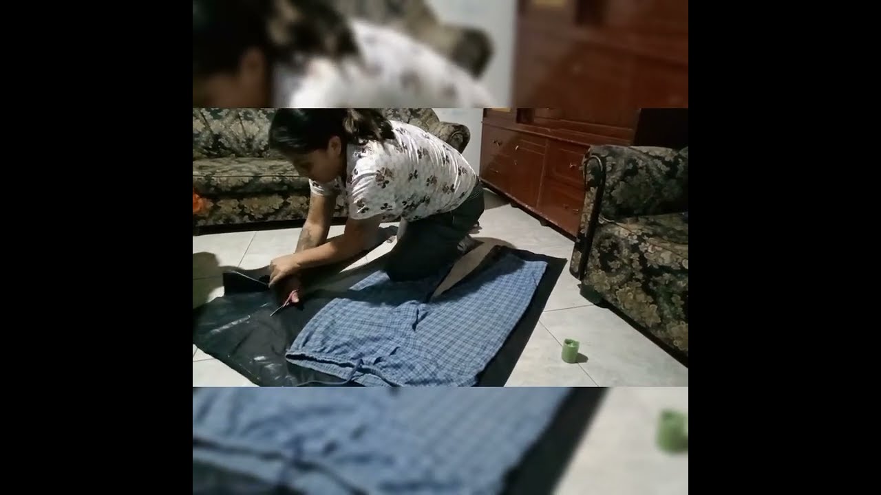 cómo aser un pantalón en bolsa negra temporada de lluvias.