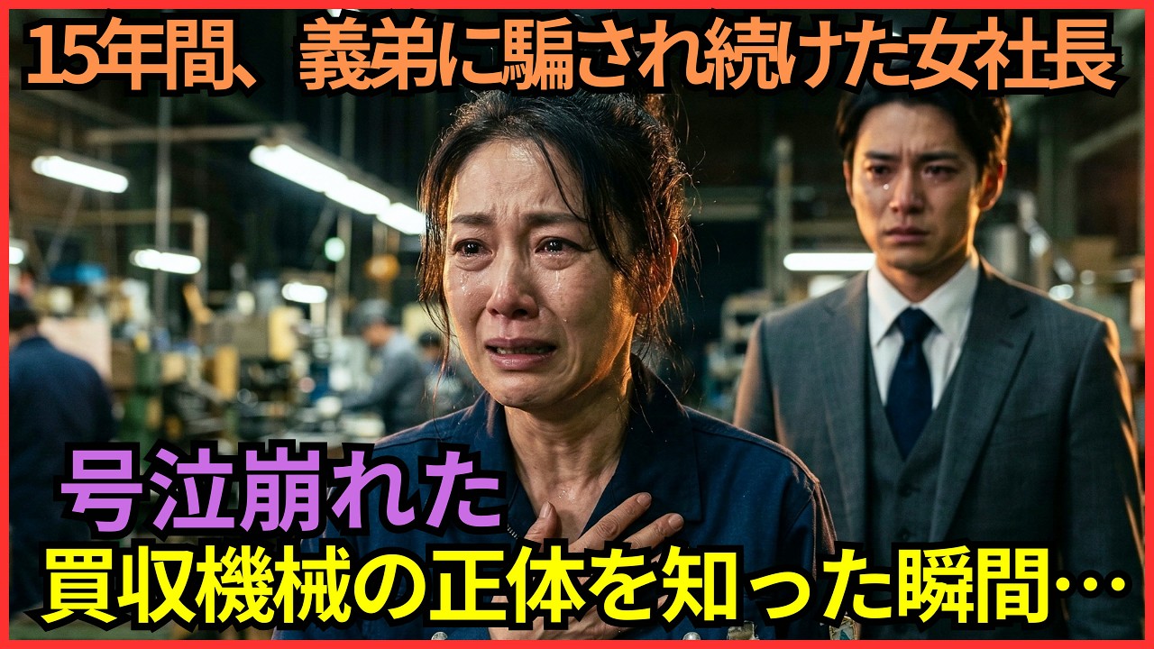 「あなたの工場を潰したくない、それだけです」――15年間、義弟に騙され続けた45歳の女社長が、冷酷な買収機械の『本当の正体』を知り、泣き崩れた…
