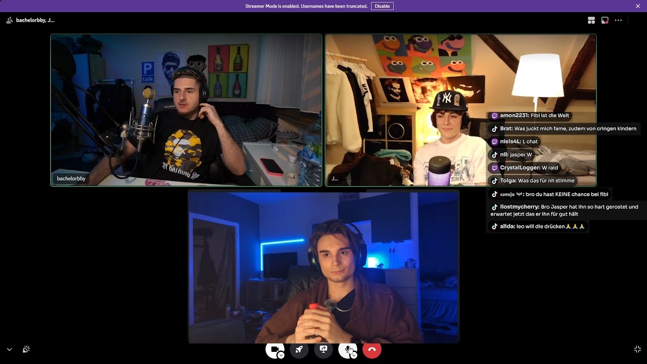 Discord call mit Jaspercd und Bachelor bby