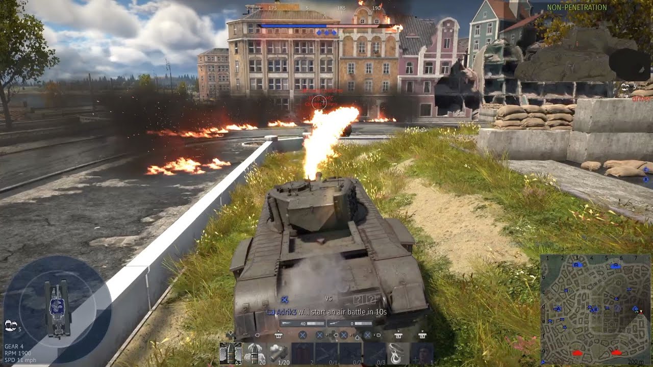 War Thunder PS5 Ground Arcade - Churchill Crocodile - 4.7 British BR