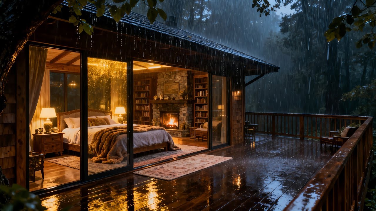 LIVE Rain Sounds at Night for Sleep 🌧️ Relaxing Dark Screen, Deep Sleep & Insomnia Relief