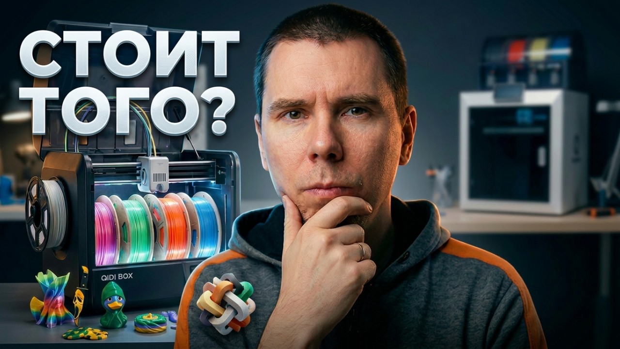 Многоцветная 3д печать QIDI BOX. 3д принтер qidi q2.
