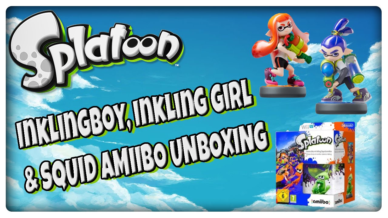Splatoon Amiibos + Limited Edition Unboxing - Inkling-Boy, Inkling-Girl & Squid