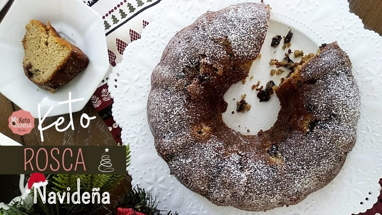 KETO ROSCA NAVIDEÑA 🎄 CON FRUTOS LOW CARB | PAN DE NAVIDAD RECETA CETOGENICA