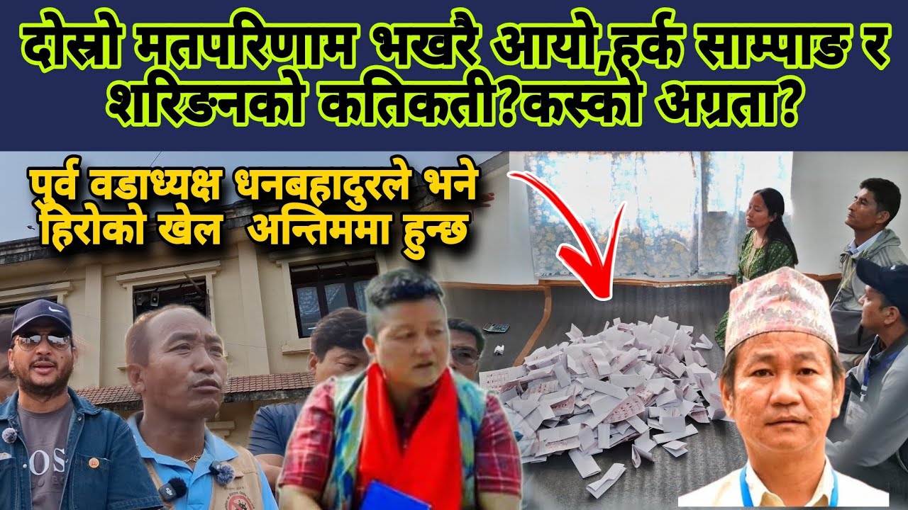 दोस्रो मतपरिणाम भखरै आयो,हर्क साम्पाङ र शरिङनको कतिकती?कस्को अग्रता?