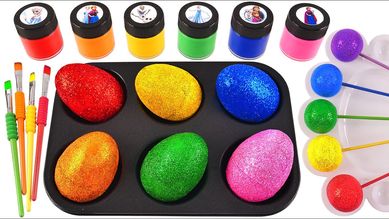 Satisfying Video l How to make Rainbow Lollipop Candy and Glossy Balls into Playdoh Cutting ASMR #57