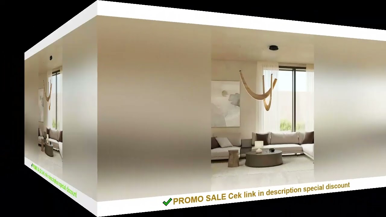 Modern U-shaped Wooden LED Pendant Lights Indoor Hanging Lamp Living Sitting Room Lobby Kitchen Isla