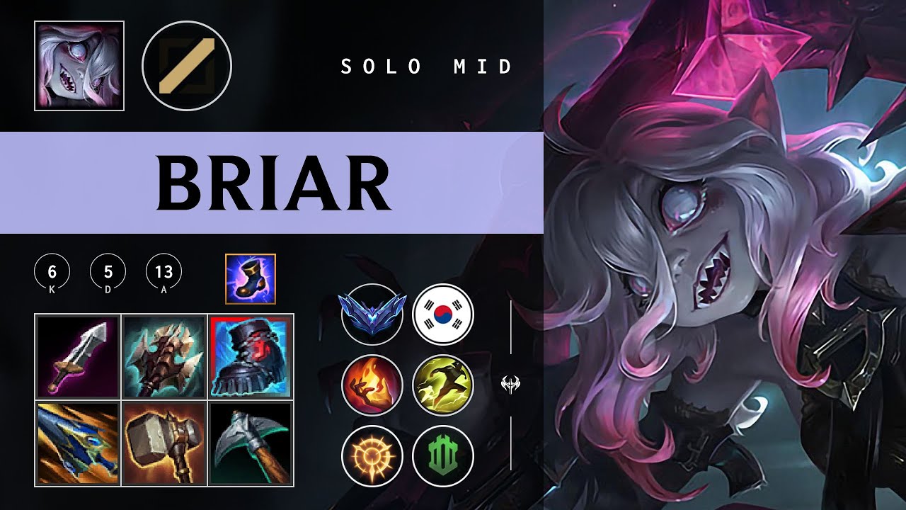 Briar Mid vs Yasuo - KR Diamond Patch 26.01
