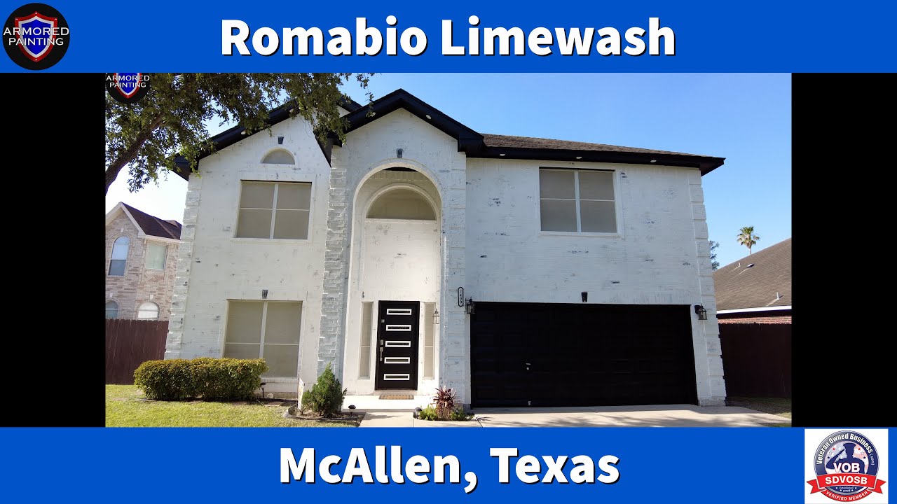 Romabio Limewash Brick Paint in McAllen Texas